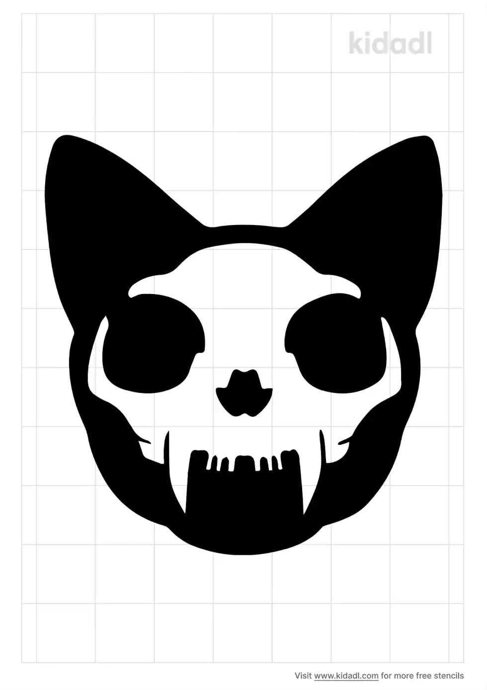 Skull Cat Stencil