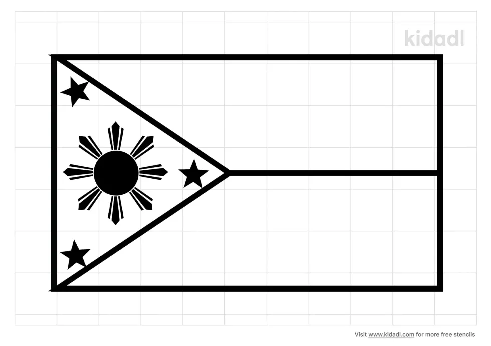 Filipino Flag Stencil