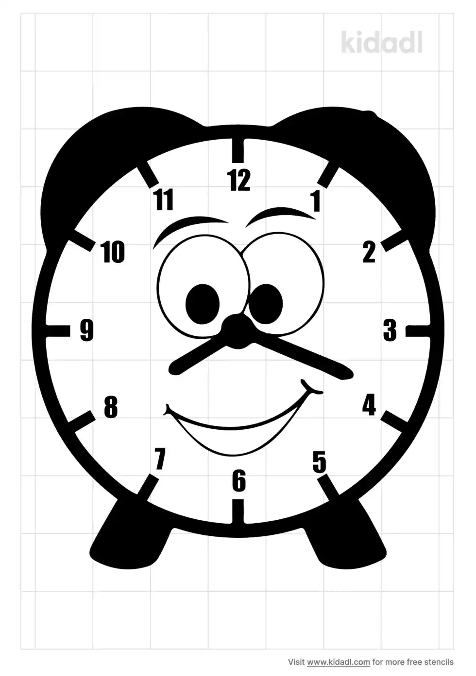 Kids' Clock Stencil