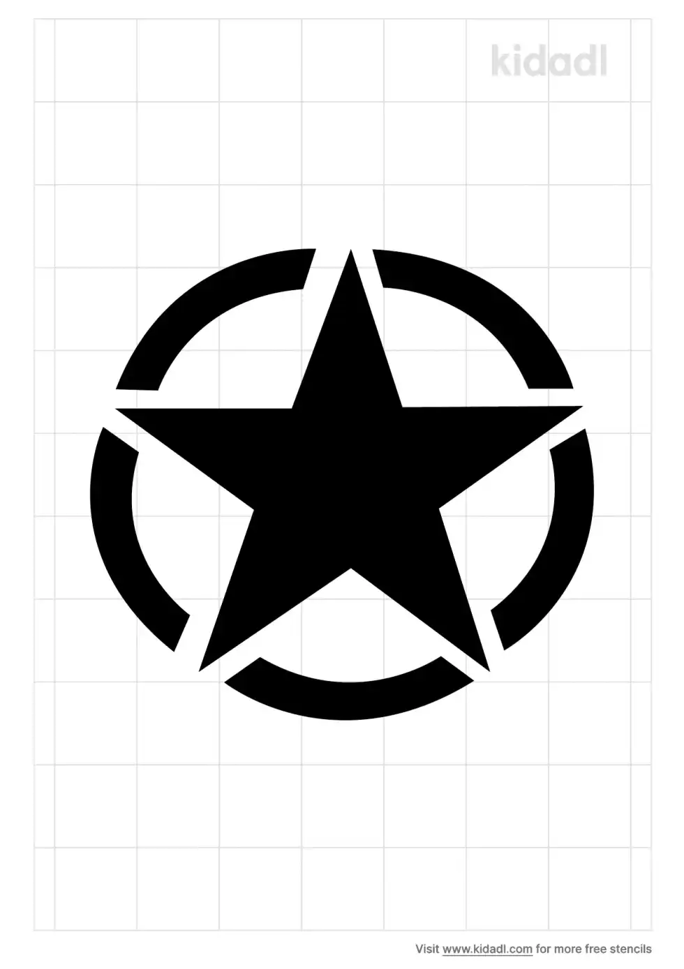 Army Star Stencil