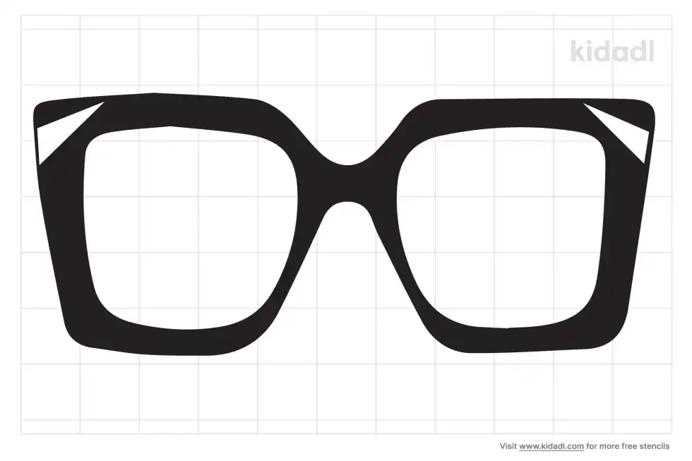 Square Glasses Stencil