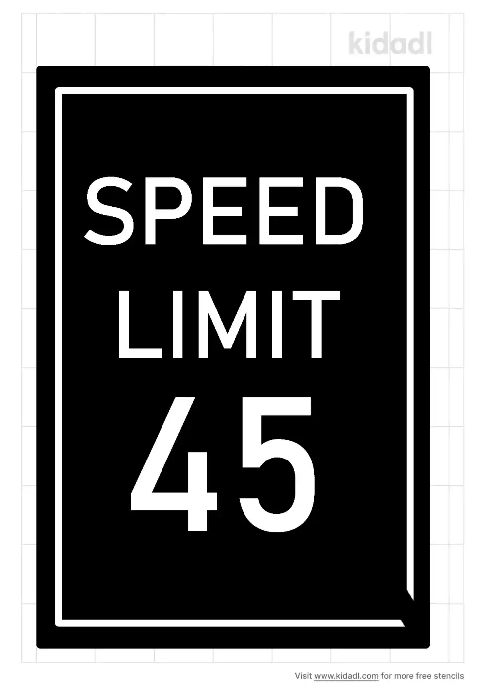 Speed Limit Stencil