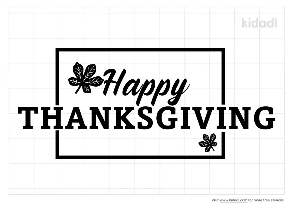 Happy Thanksgiving Stencil