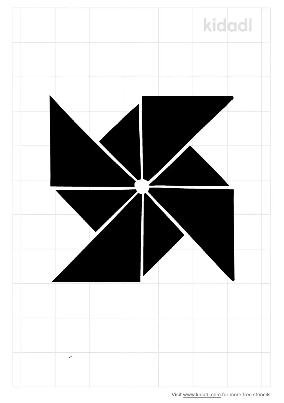 Pinwheel Block Stencil
