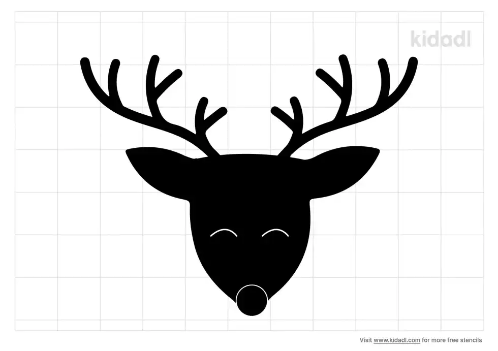 Reindeer Face Stencil