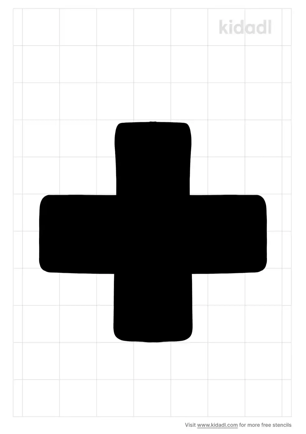 Plus Sign Stencil