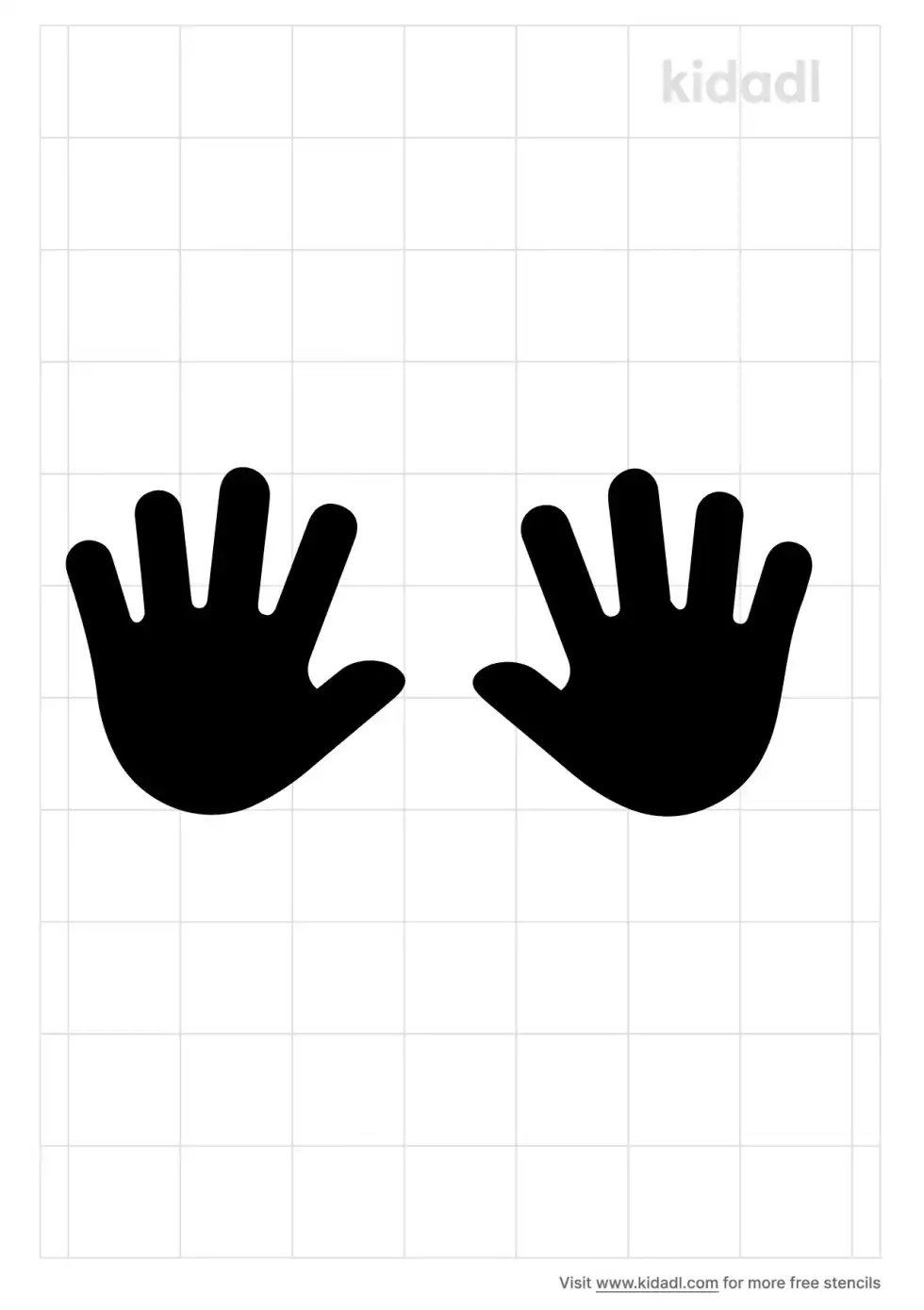 Child Handprint Stencil