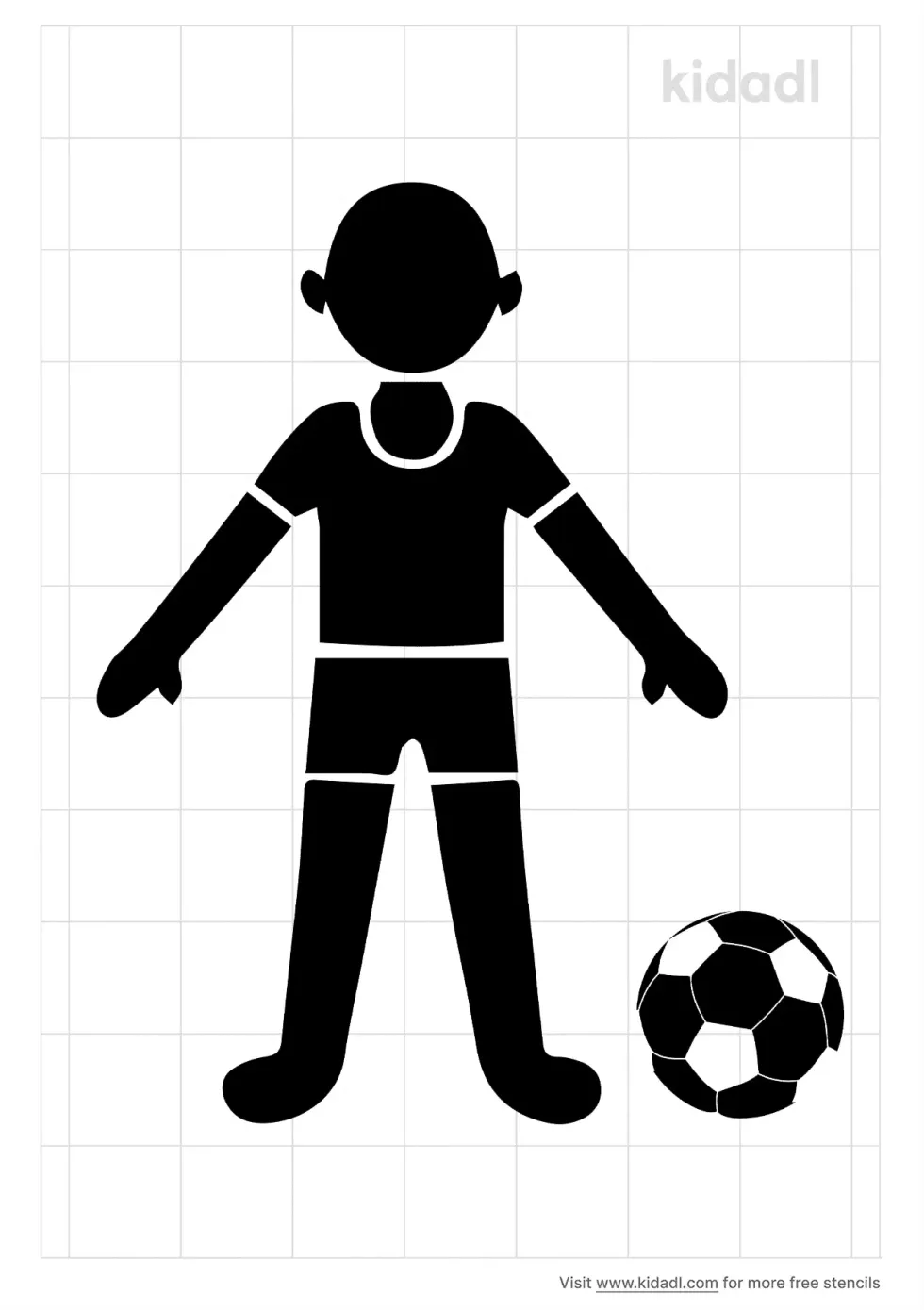 Soccer Doll Stencil