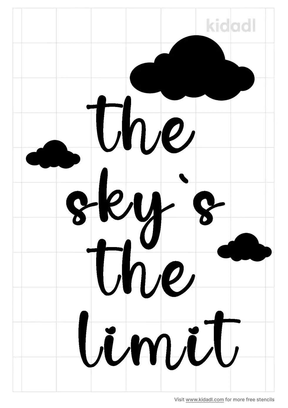 The Sky's The Limit Stencil