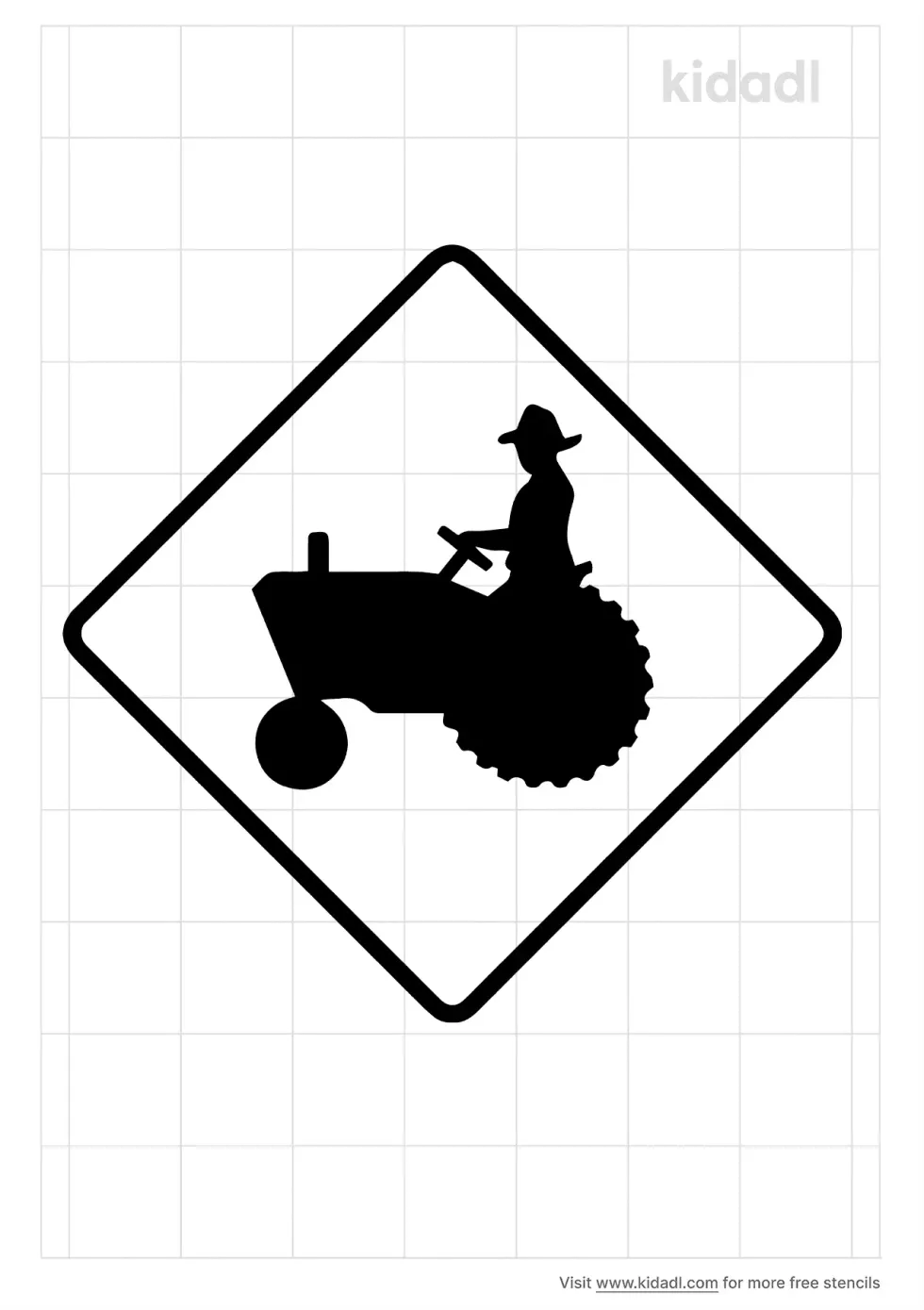 Tractor Symbol For Road Sign
