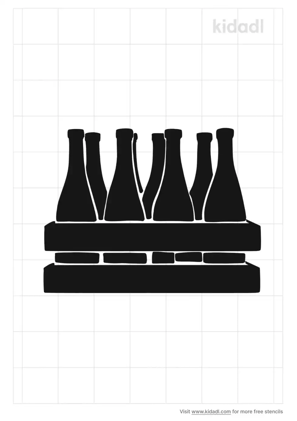 Wine Bottle Rack Stencil