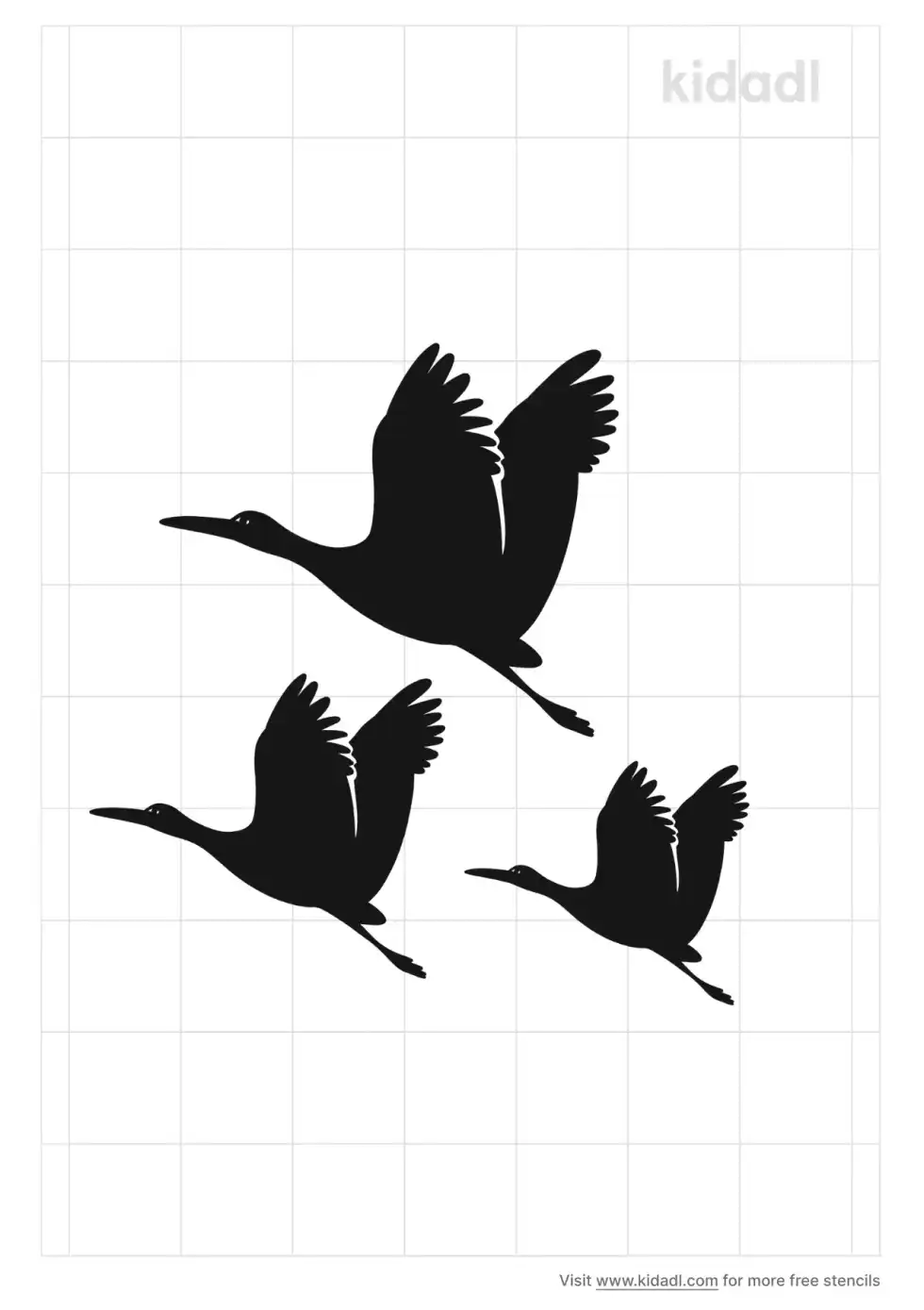 Flying Cranes Stencil