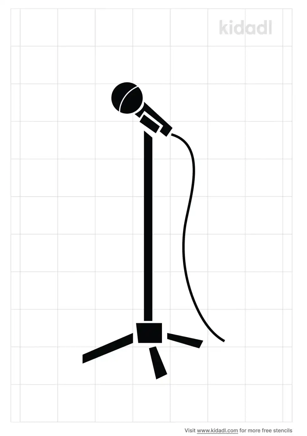 Mic Boom Stand Stencil