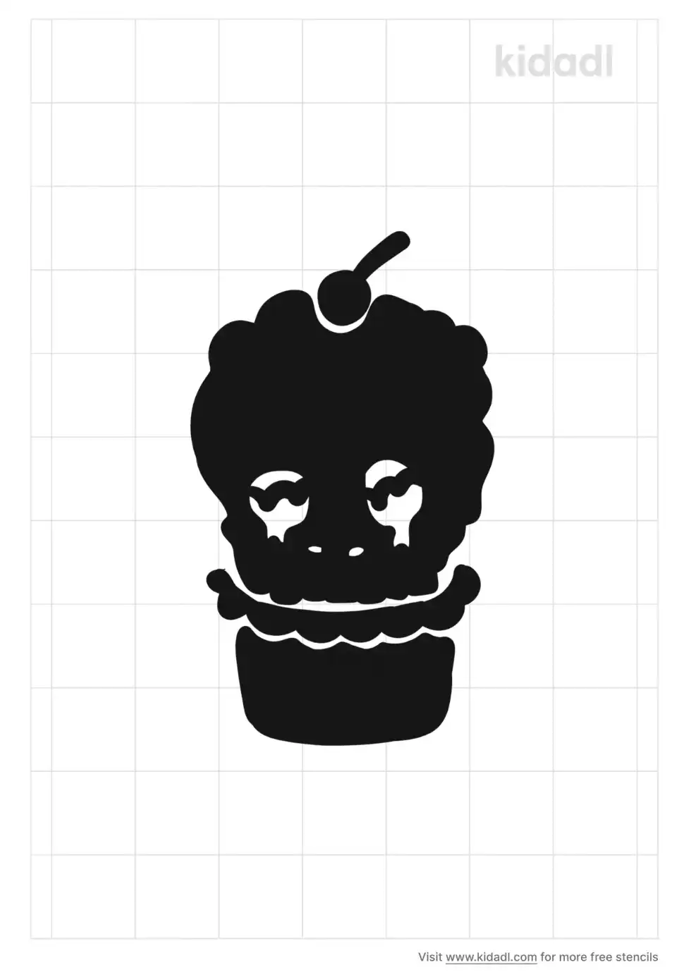 Skull/cupcake Stencil