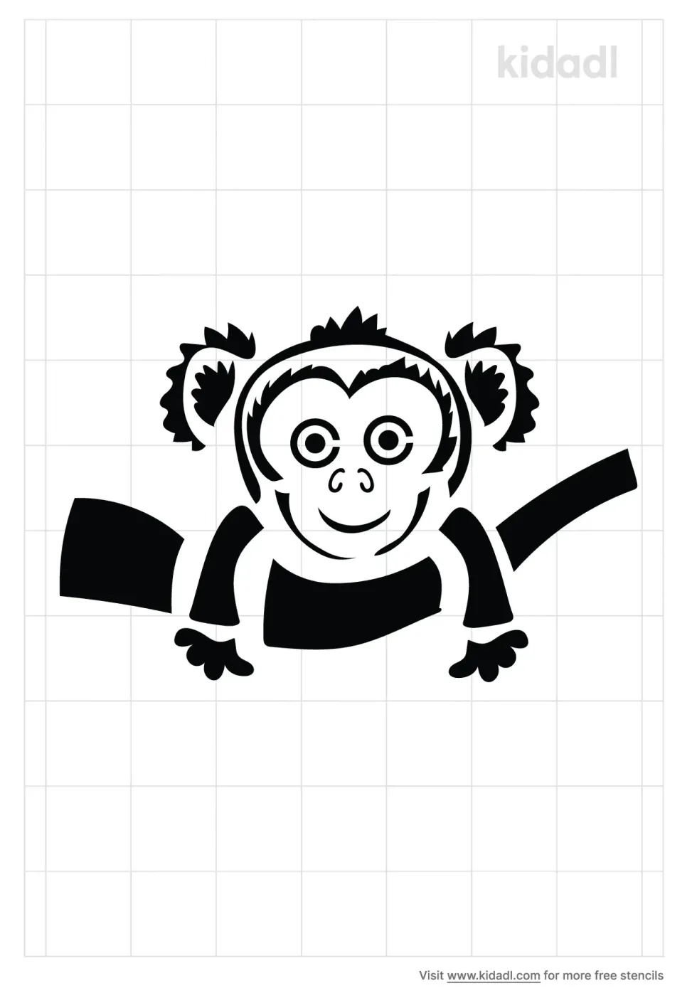 Tribal Monkey Stencil