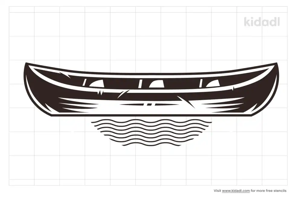 Canoe Stencil