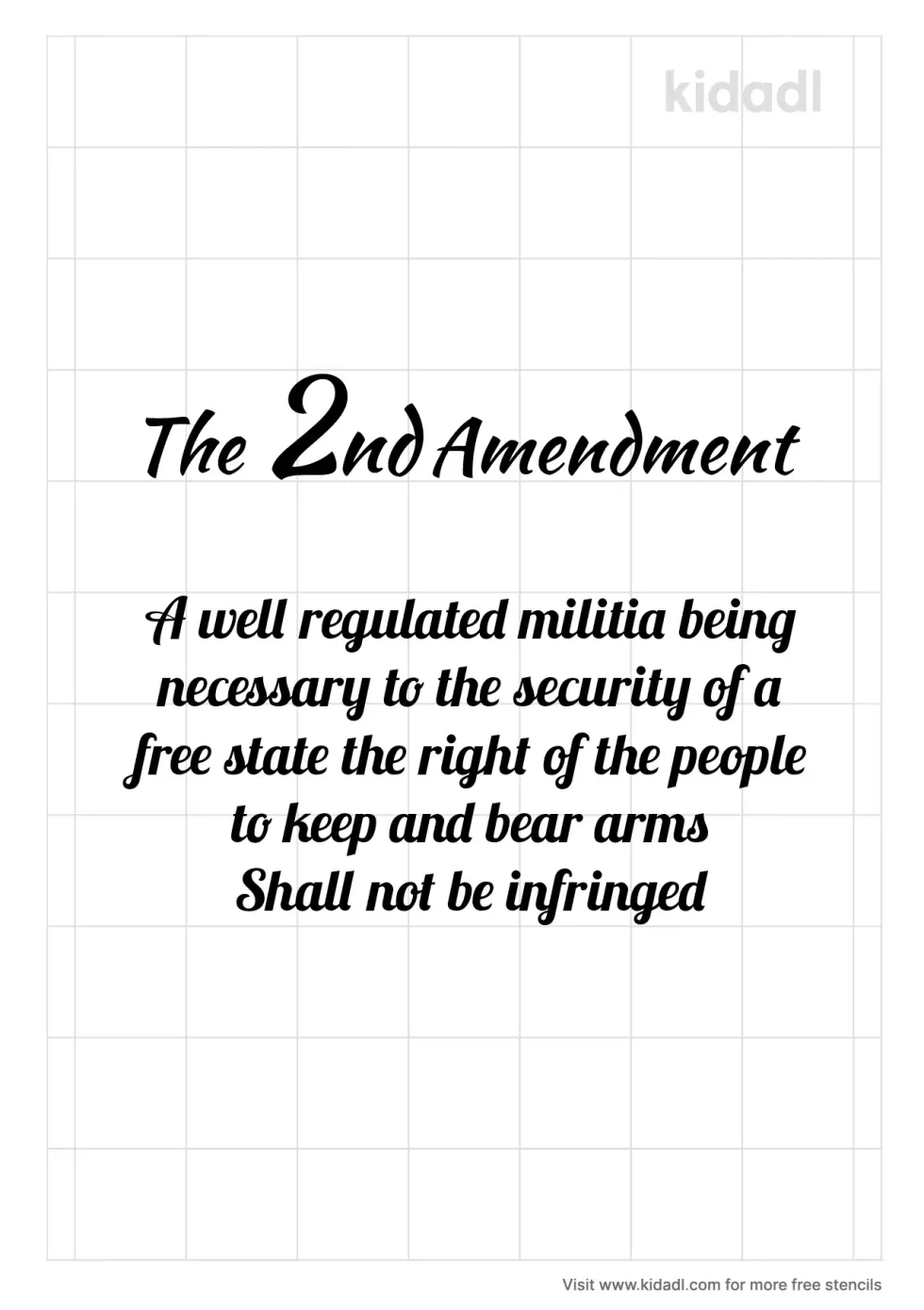 2nd Amendment Stencil