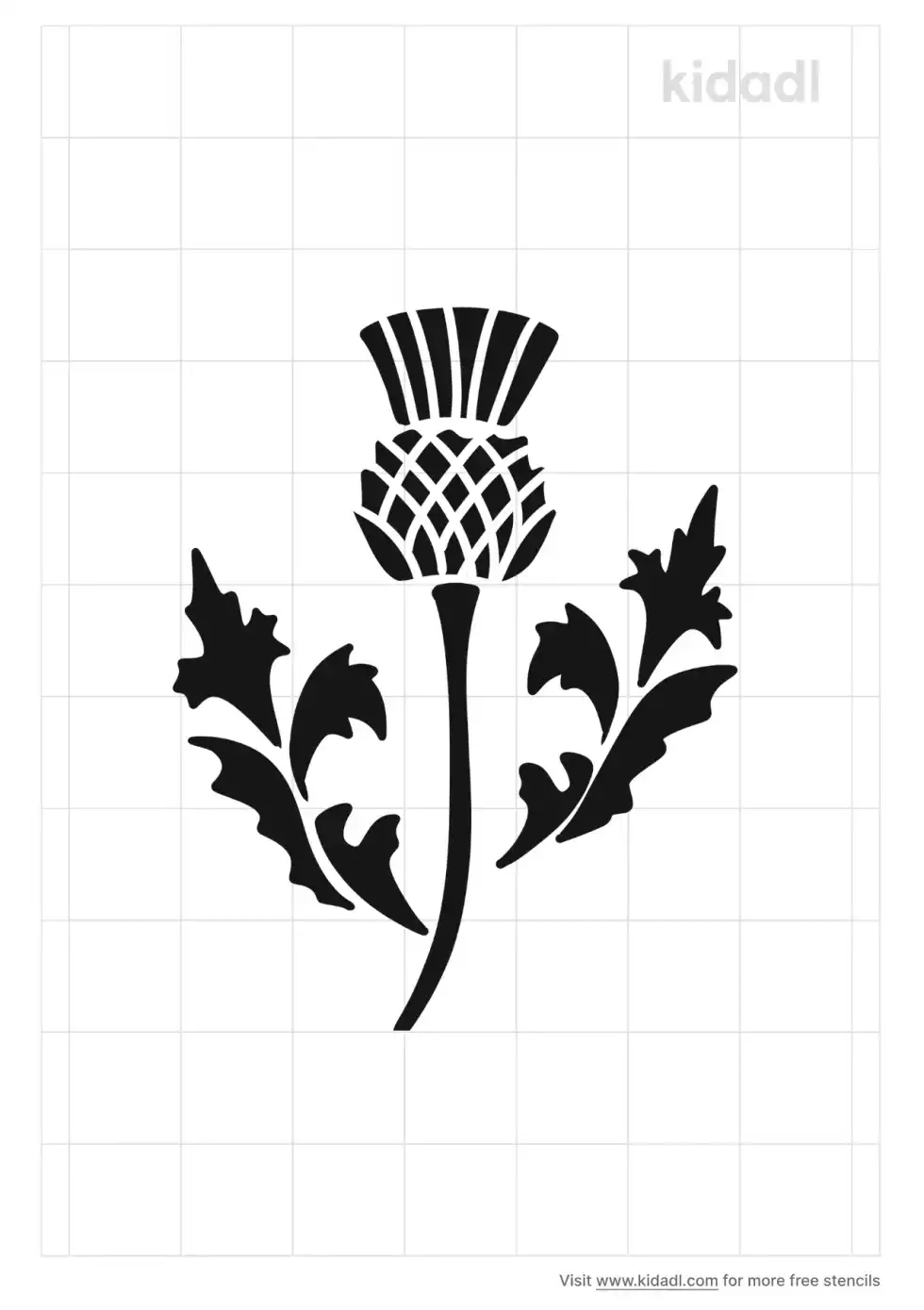 Scottish Thistle Stencil