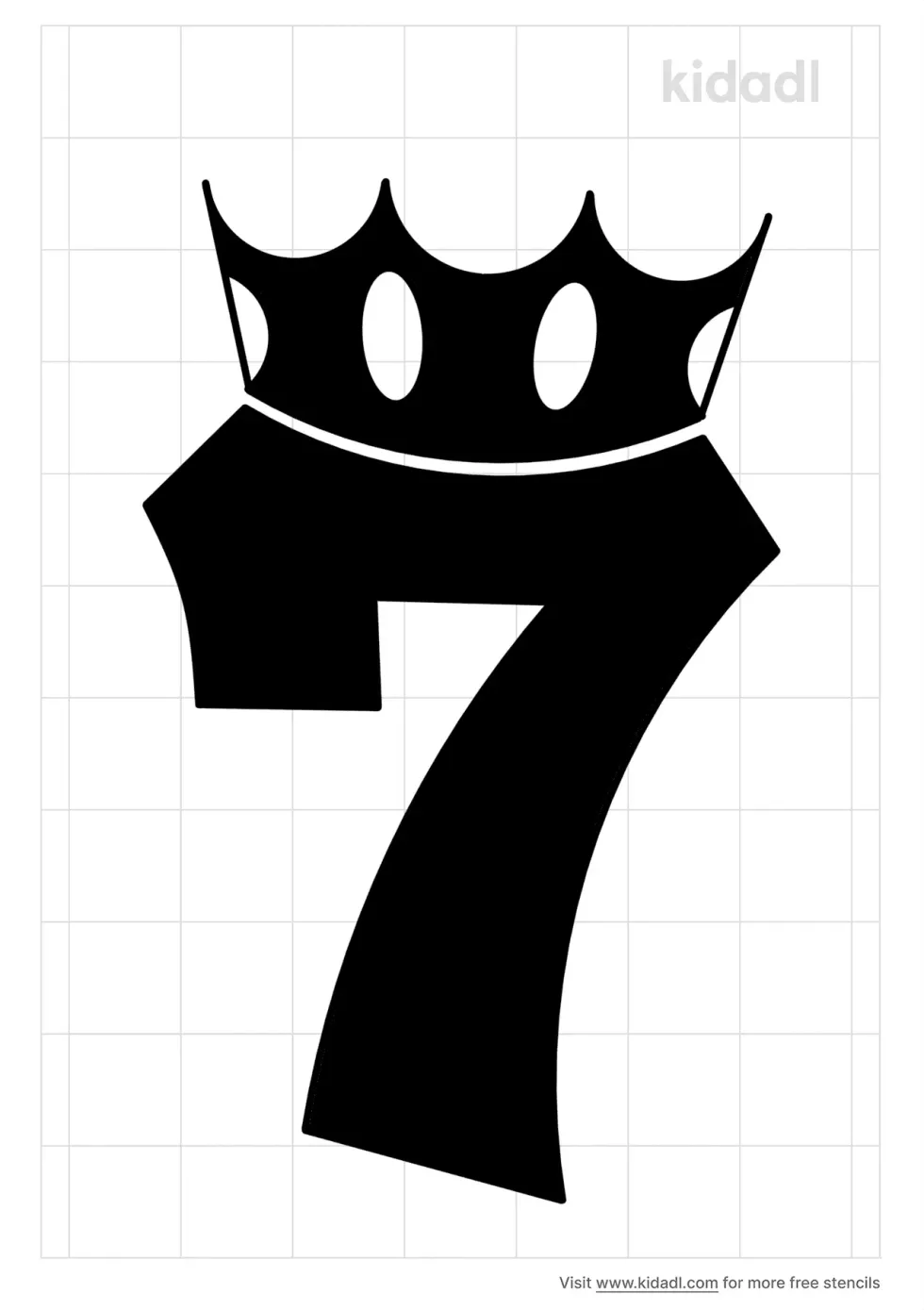 Number 7 With A Crown On Top