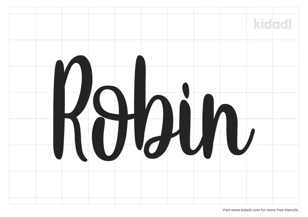 Robin Name Stencil