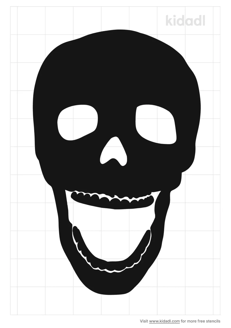 Laughing Skull Stencil