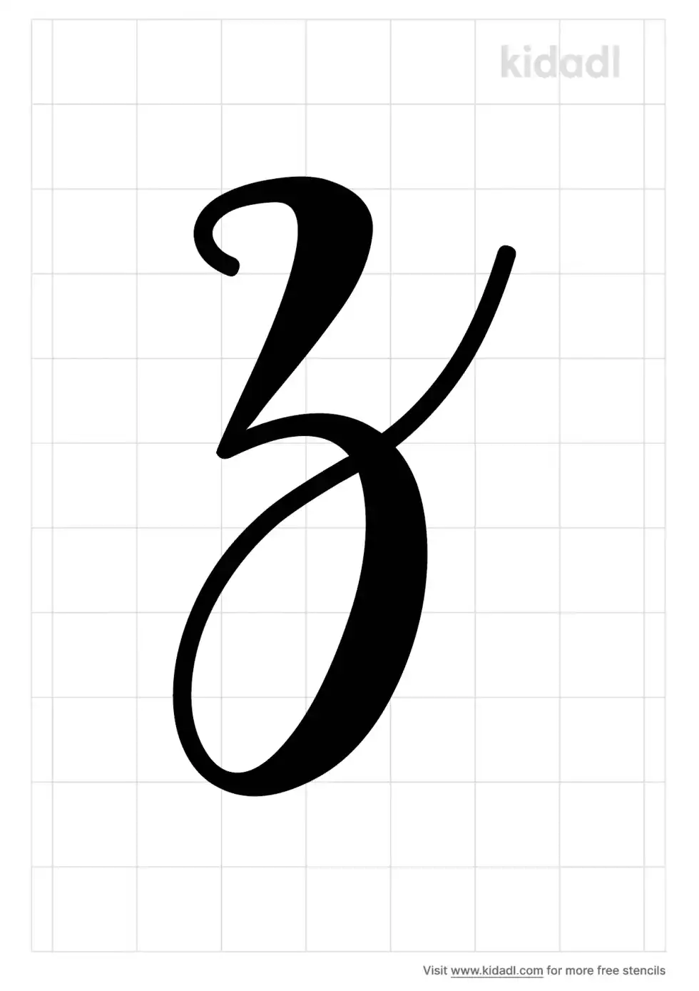 Lowercase Z Stencil