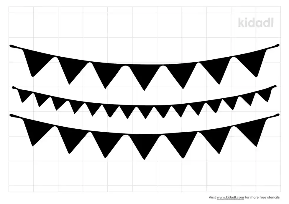 Triangle Banner Stencil