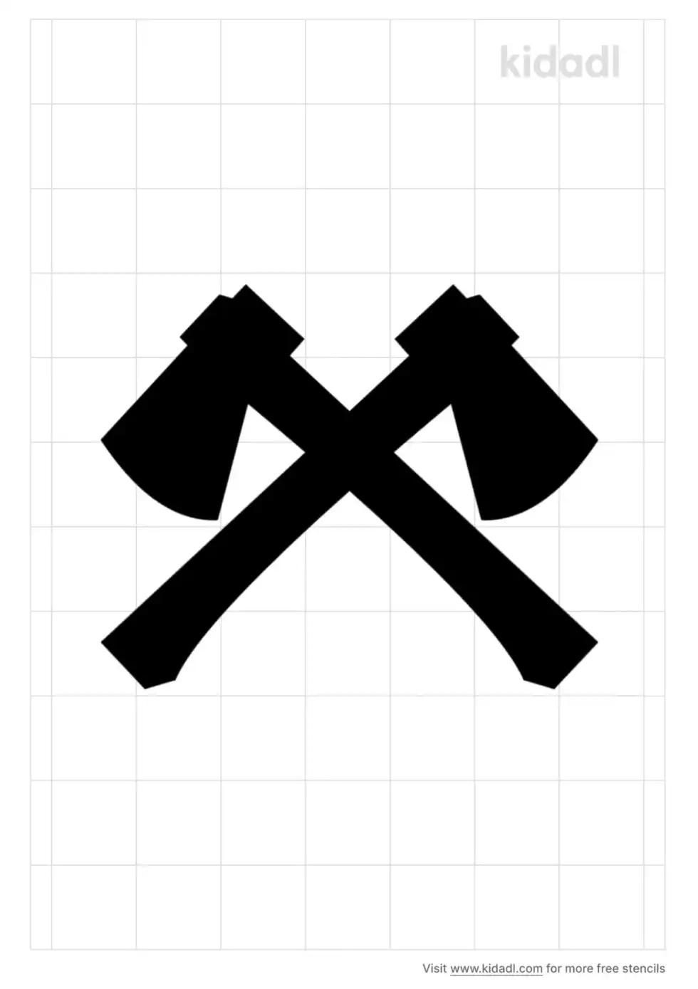 Crossed Axe Stencil