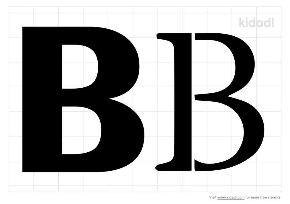 Greek Letters Beta Stencil