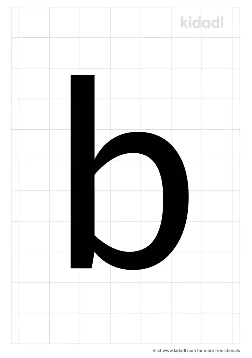 Lowercase B Stencil