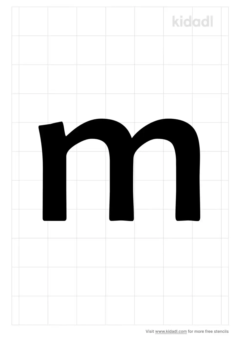 Lowercase M Stencil