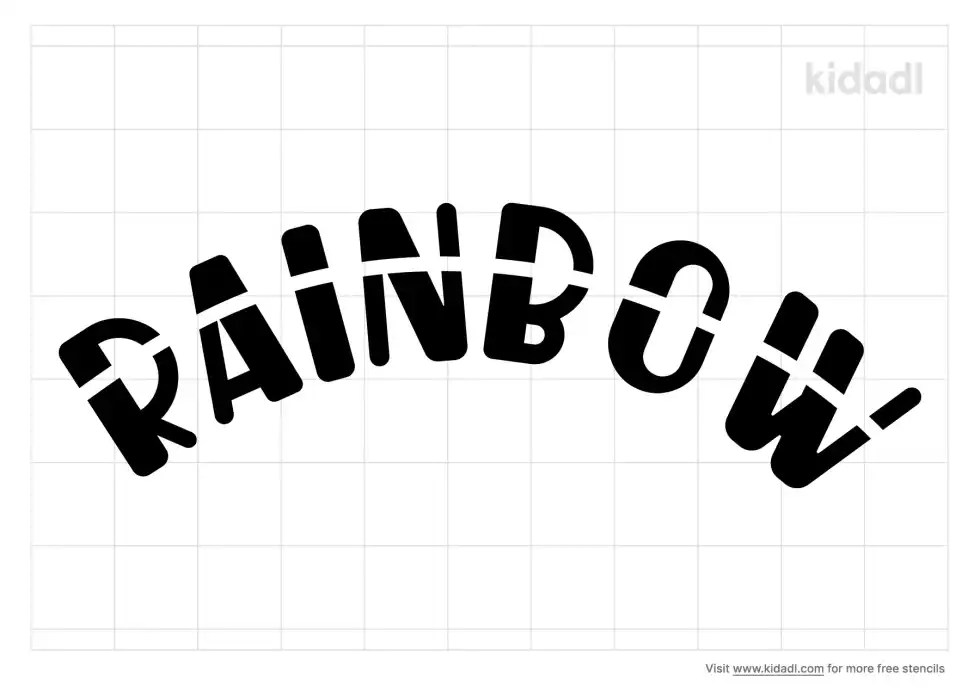 Rainbow Alphabet Stencil