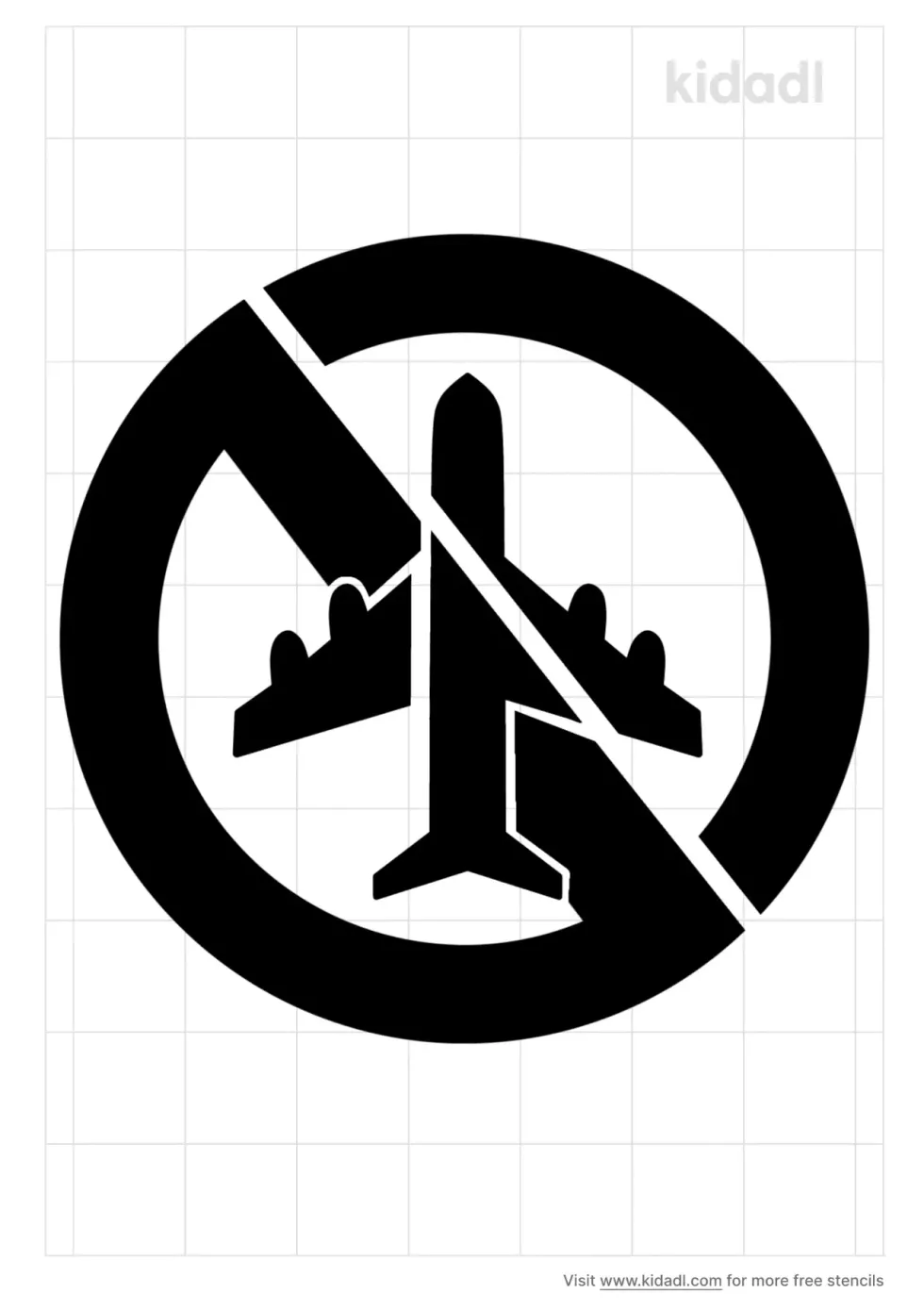 No Fly Zone Stencil