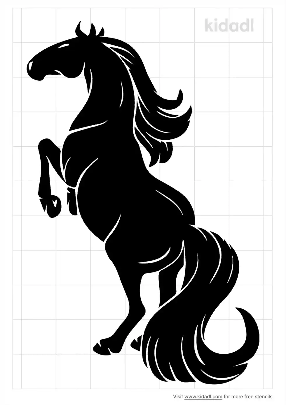Rearing Horse Stencil