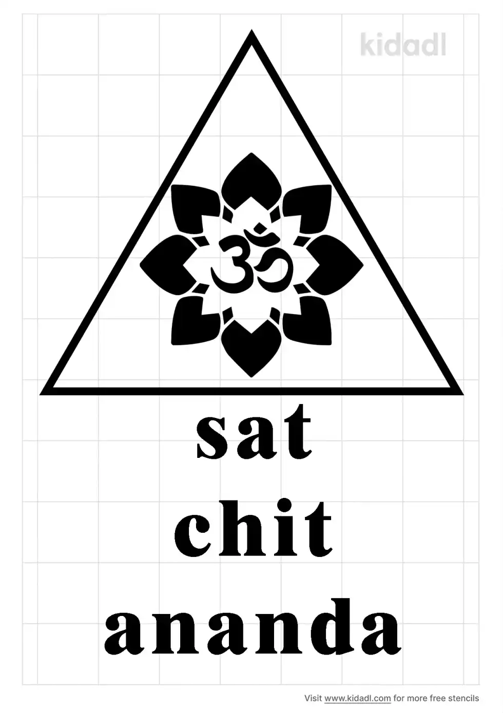 Sat Chit Ananda Stencil