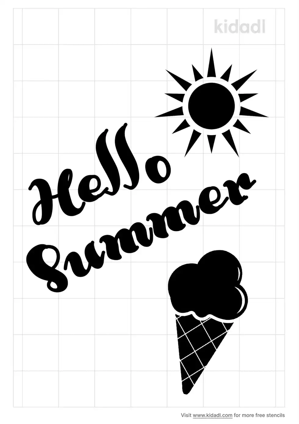 Sayings Summer Stencil