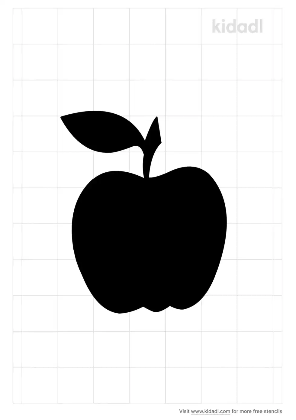 Simple Apple Stencil