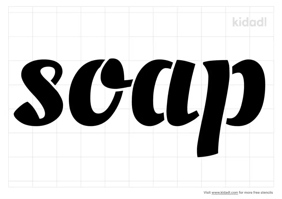 The Word Soap Stencil