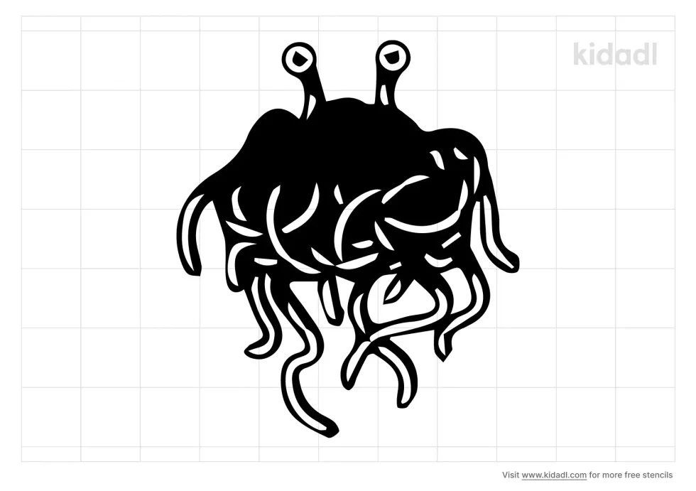 Flying Spaghetti Monster Stencil