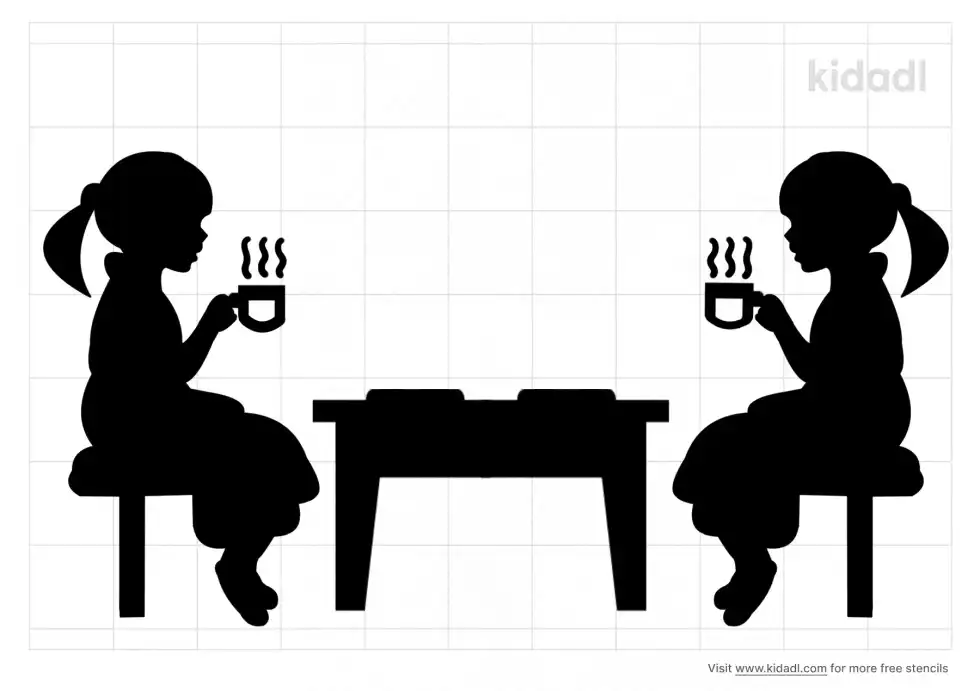 Tea Party Stencil