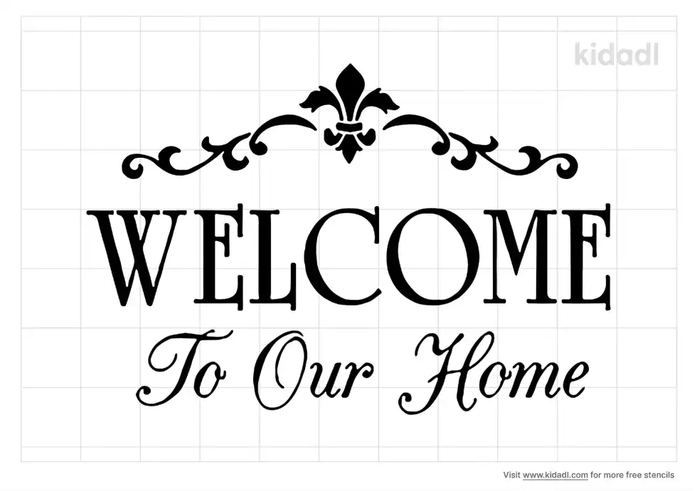Welcome Home Stencil