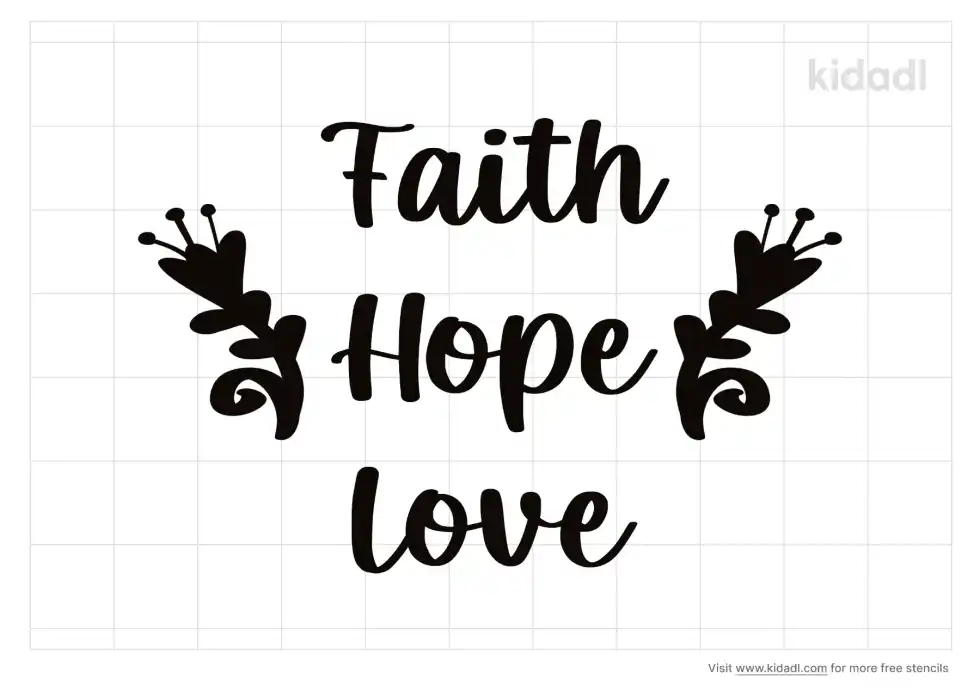 Faith, Love And Hope Stencil