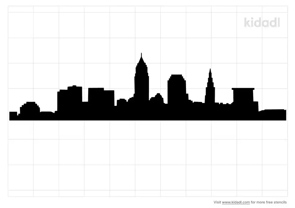 Cleveland Skyline Stencil