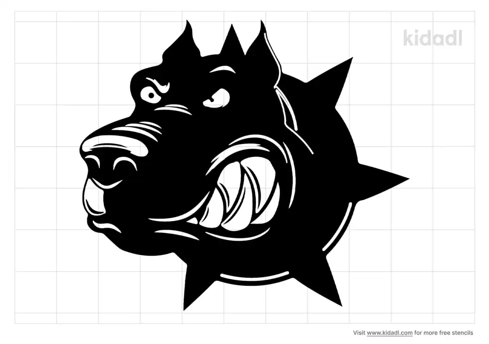Scary Dog Stencil