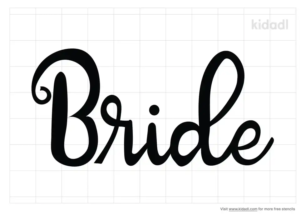 Bride Stencil