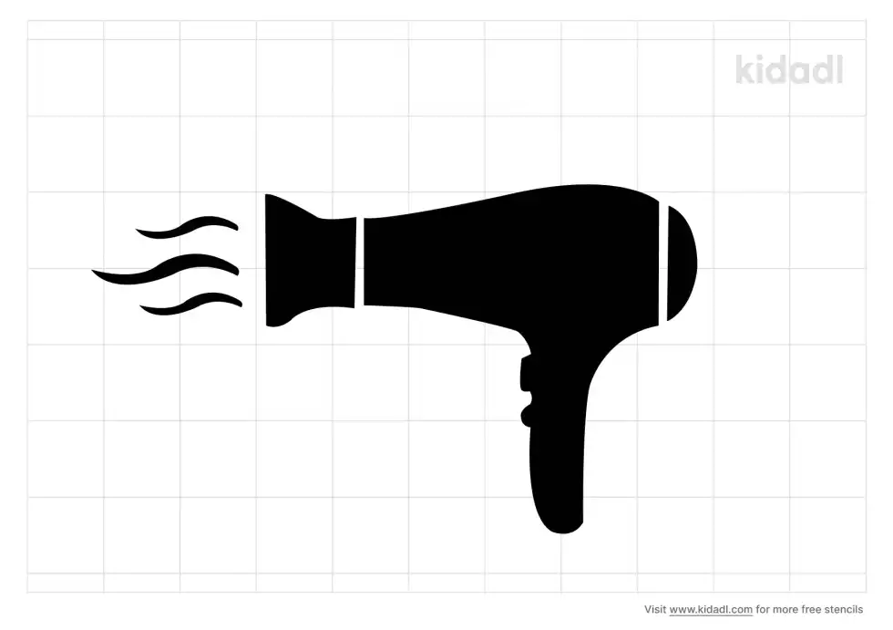 Hair Dryer Stencil