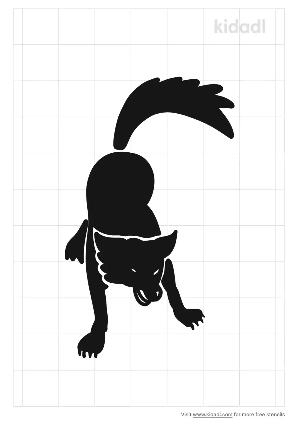 Wolf Attack Stencil