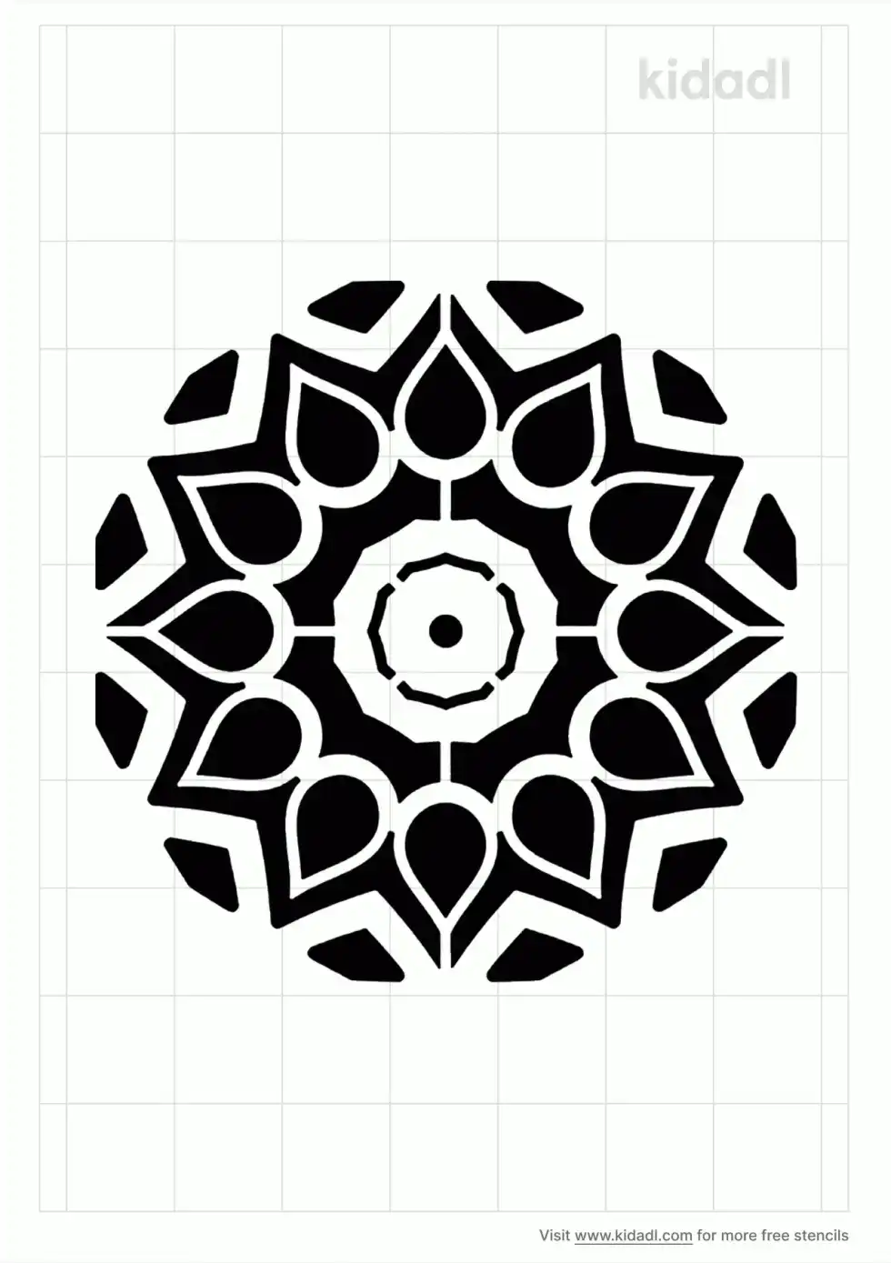 Mandala Rock Painting Stencil