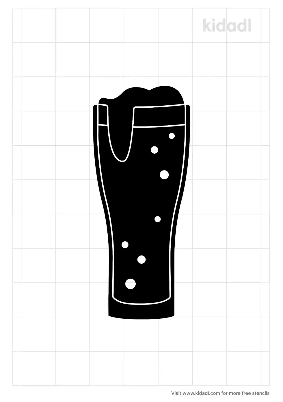 Pint Glass Stencil