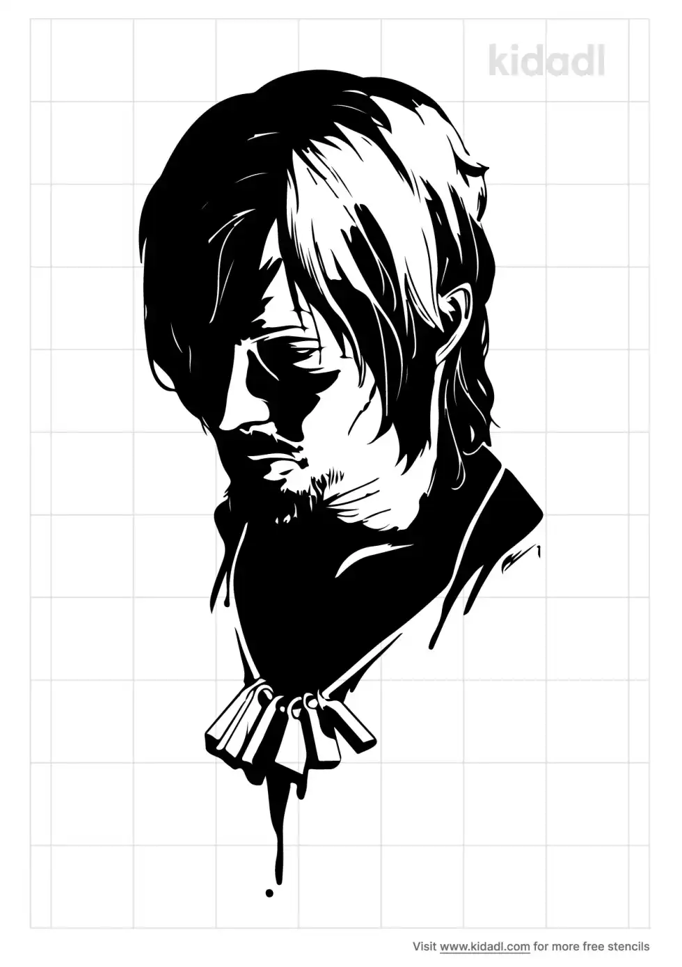 Norman Reedus Stencil